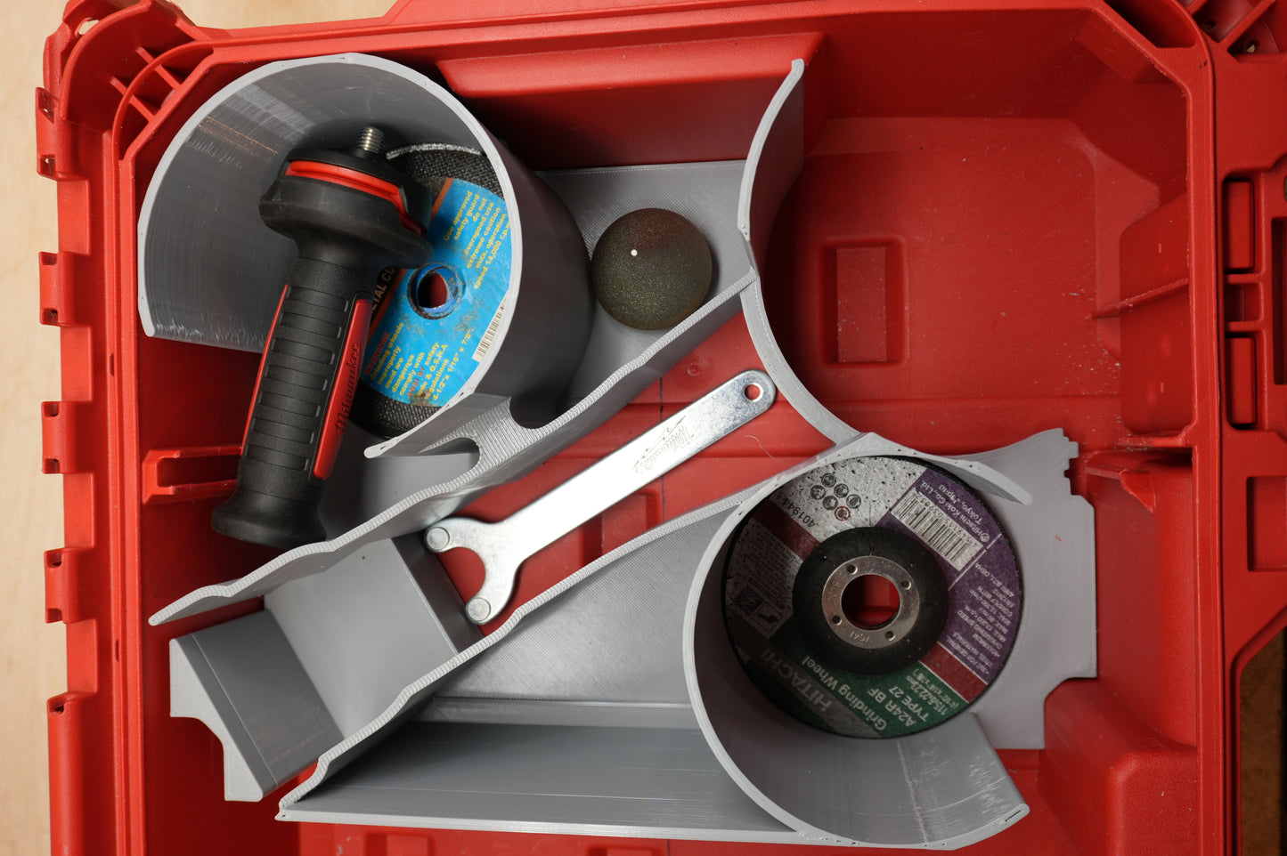 Packout Small Tool Box Insert For Milwaukee M18 FUEL Variable Speed 4 1/2" Grinder 2888 (MAG2888 TB)