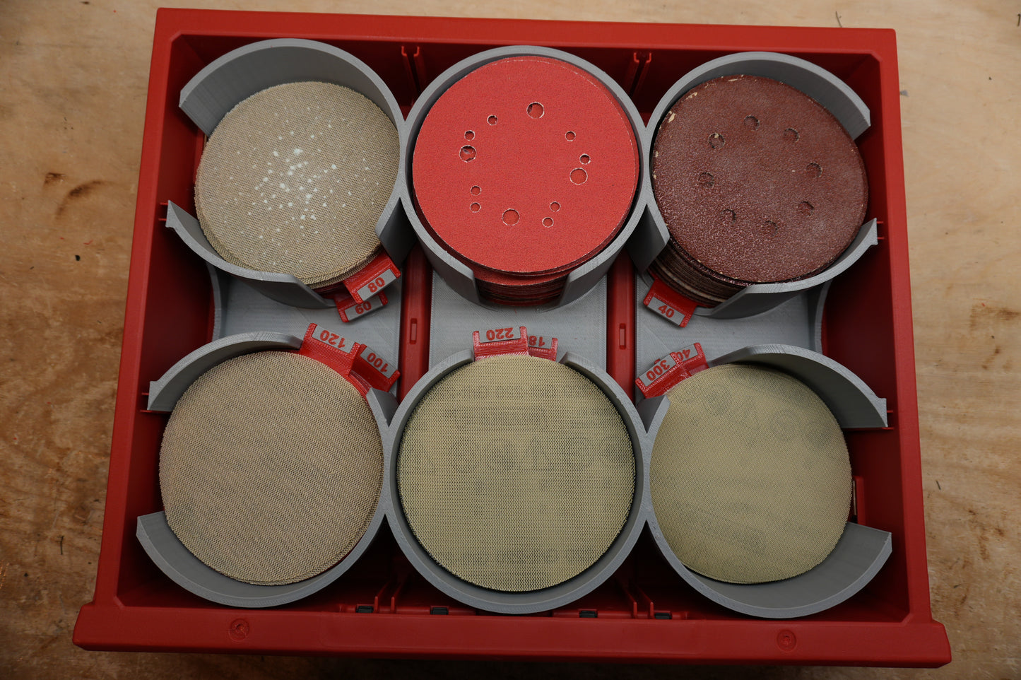 Packout 3-Drawer Insert for 5" Sanding Discs (5SDf3 D)