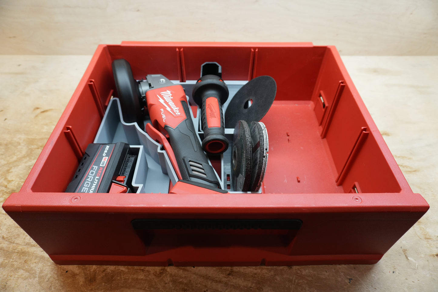 Packout Drawer Insert For Milwaukee M18 FUEL 4 1/2" Variable Speed Grinder 2888 (MAG2888 D)