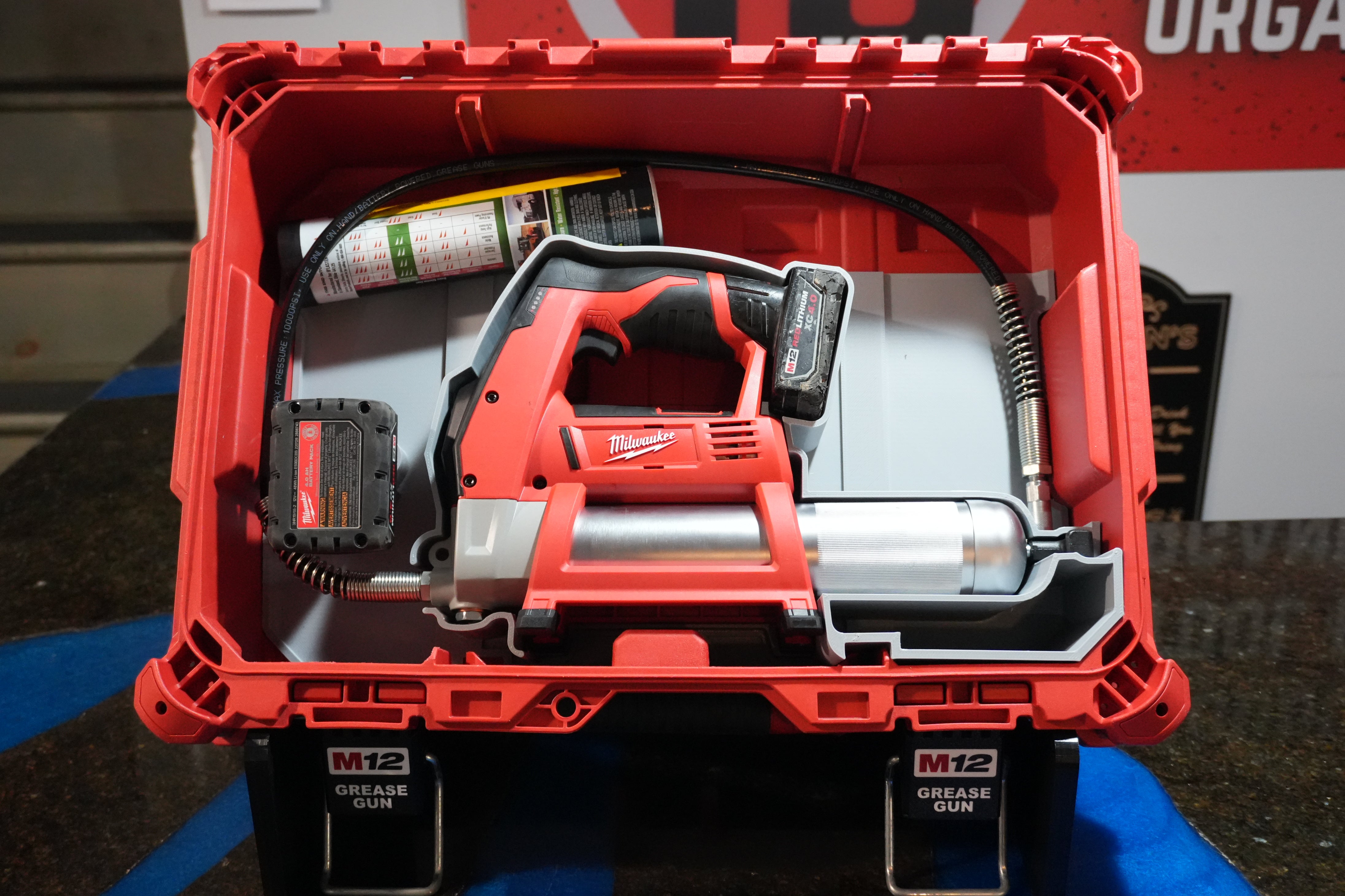 Packout Tool Box Insert for M12 Grease Gun (MGG TB) – 10-Spot Tools