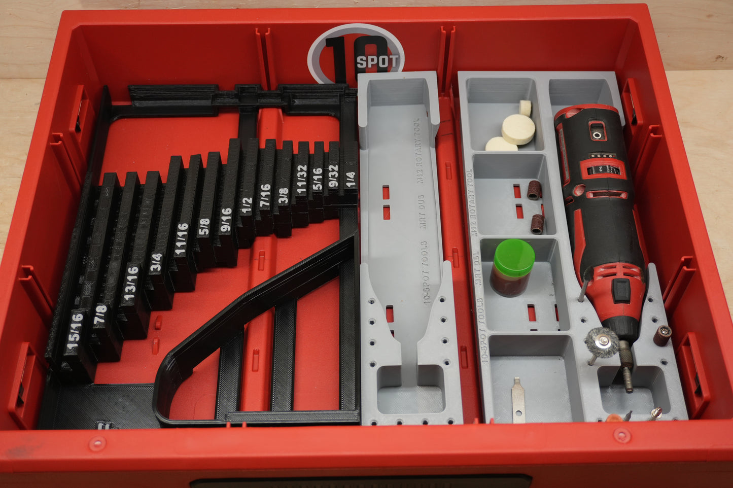 Packout Drawer Slimline Insert For M12 Rotary Tool (Brushed) (MRT DSL)