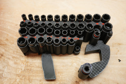 Packout Insert For M12 Sub-Compact 3/8" Impact Wrench + 43-piece Impact Socket Set (SWASH sub)