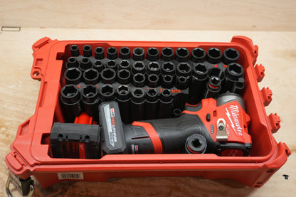 Packout Insert For M12 Sub-Compact 3/8" Impact Wrench + 43-piece Impact Socket Set (SWASH sub)