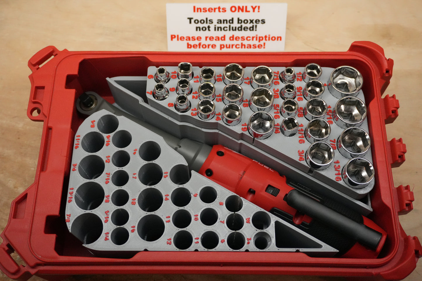 Packout Insert For M12 Extended Reach High Speed 3/8" Ratchet and 56-Piece Socket Set (MERSH HS)