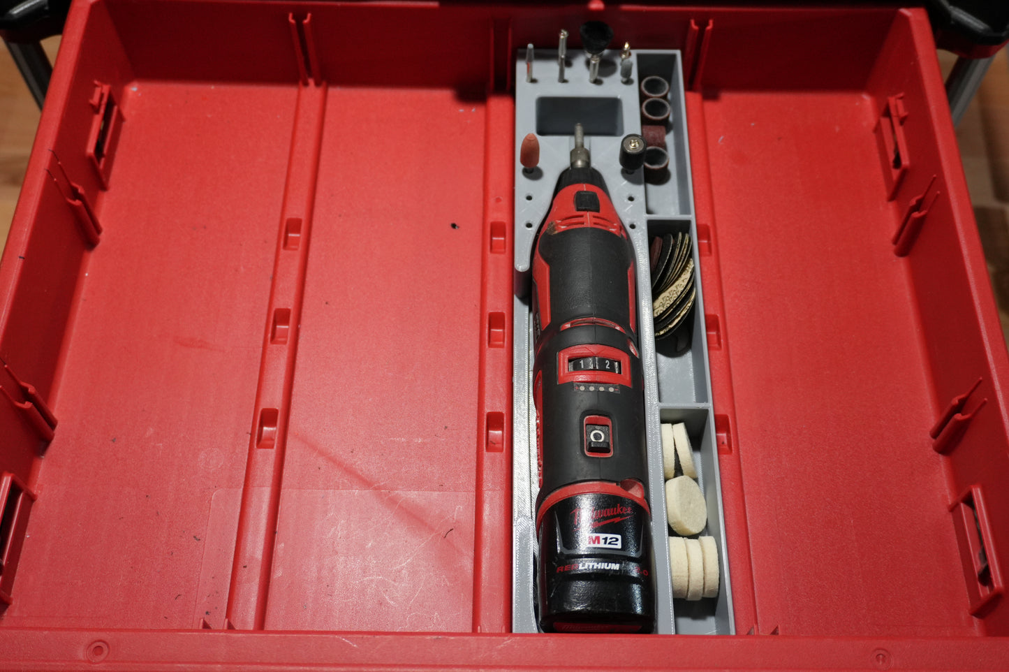 Packout 4-Drawer Insert for M12 Rotary Tool - Single Barrel D4 Collection (MRT D4)