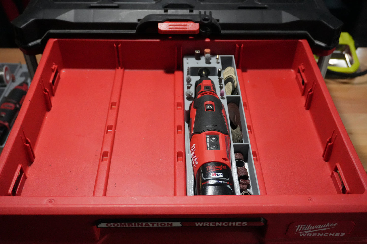 Packout 4-Drawer Insert for M12 Brushless Rotary Tool - Single Barrel D4 Collection (MBRT D4)