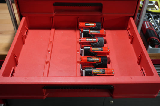 Packout 4-Drawer Insert for M12 Small Format Batteries - Single Barrel D4 Collection (MSBR D4)