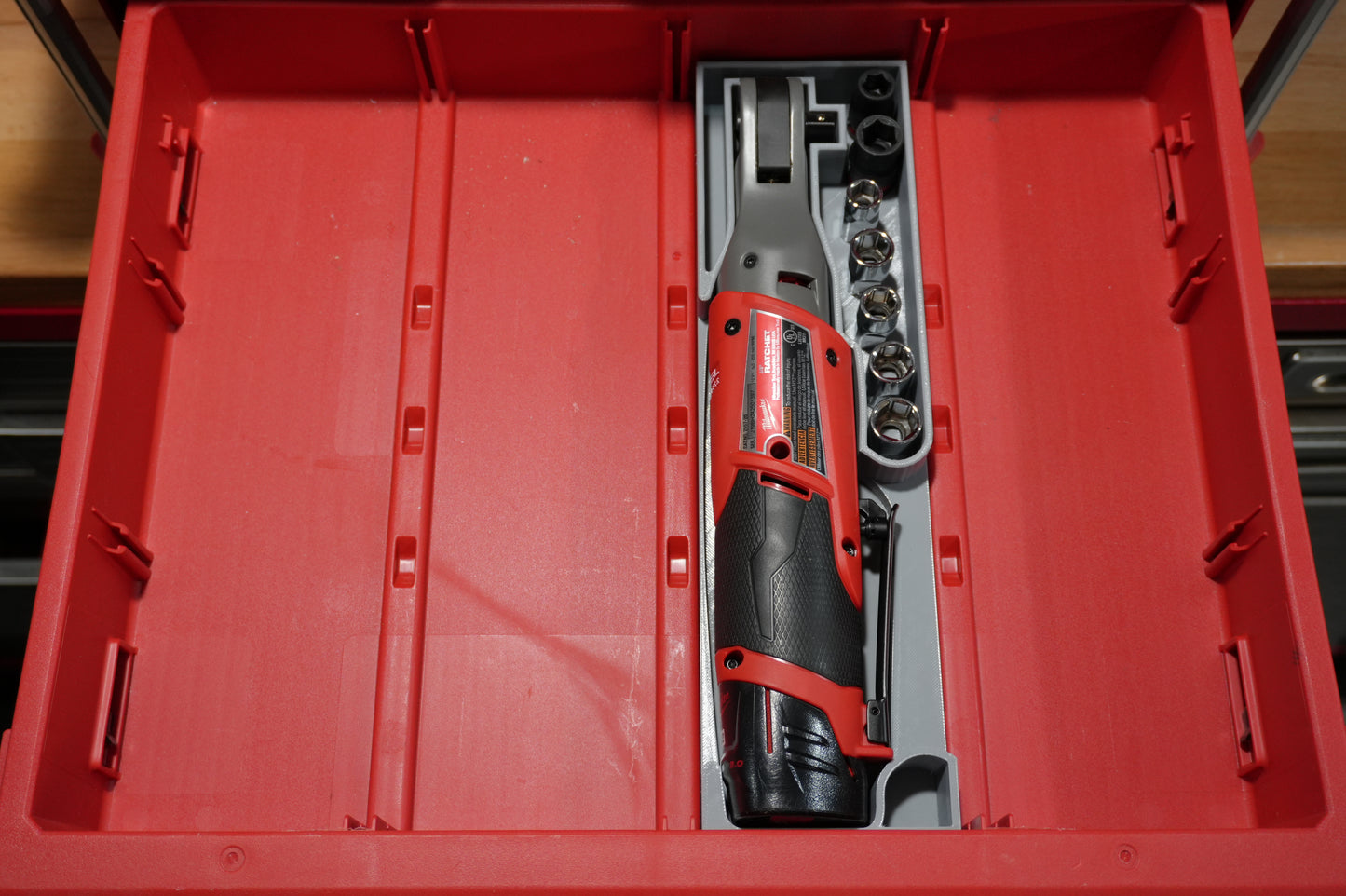 Packout 4-Drawer Insert for M12 FUEL 3/8" Ratchet - Single Barrel D4 Collection (MR2557 D4)