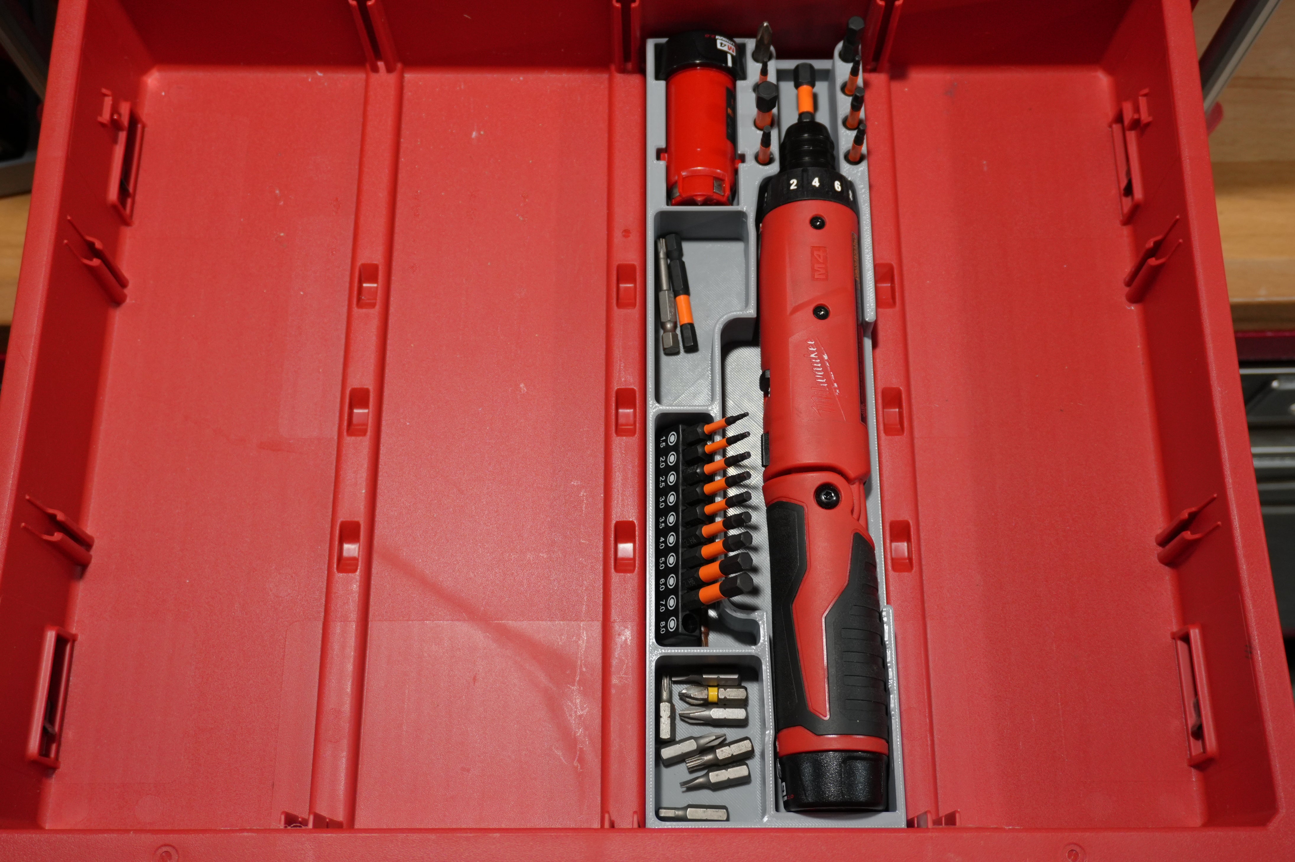 Packout 4-Drawer Insert for M4 Screwdriver - Single Barrel D4