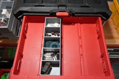 Packout 4-Drawer Inserts - Single Barrel Flex Bins