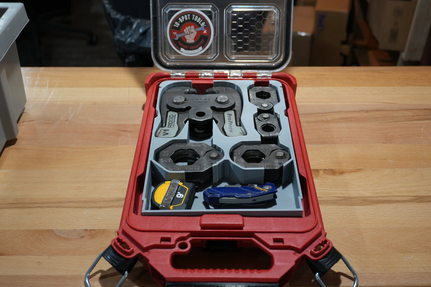 Packout Low Profile Organizer Insert for Ridgid V1 Pivoting Press Ring Kit (RV1 LP)