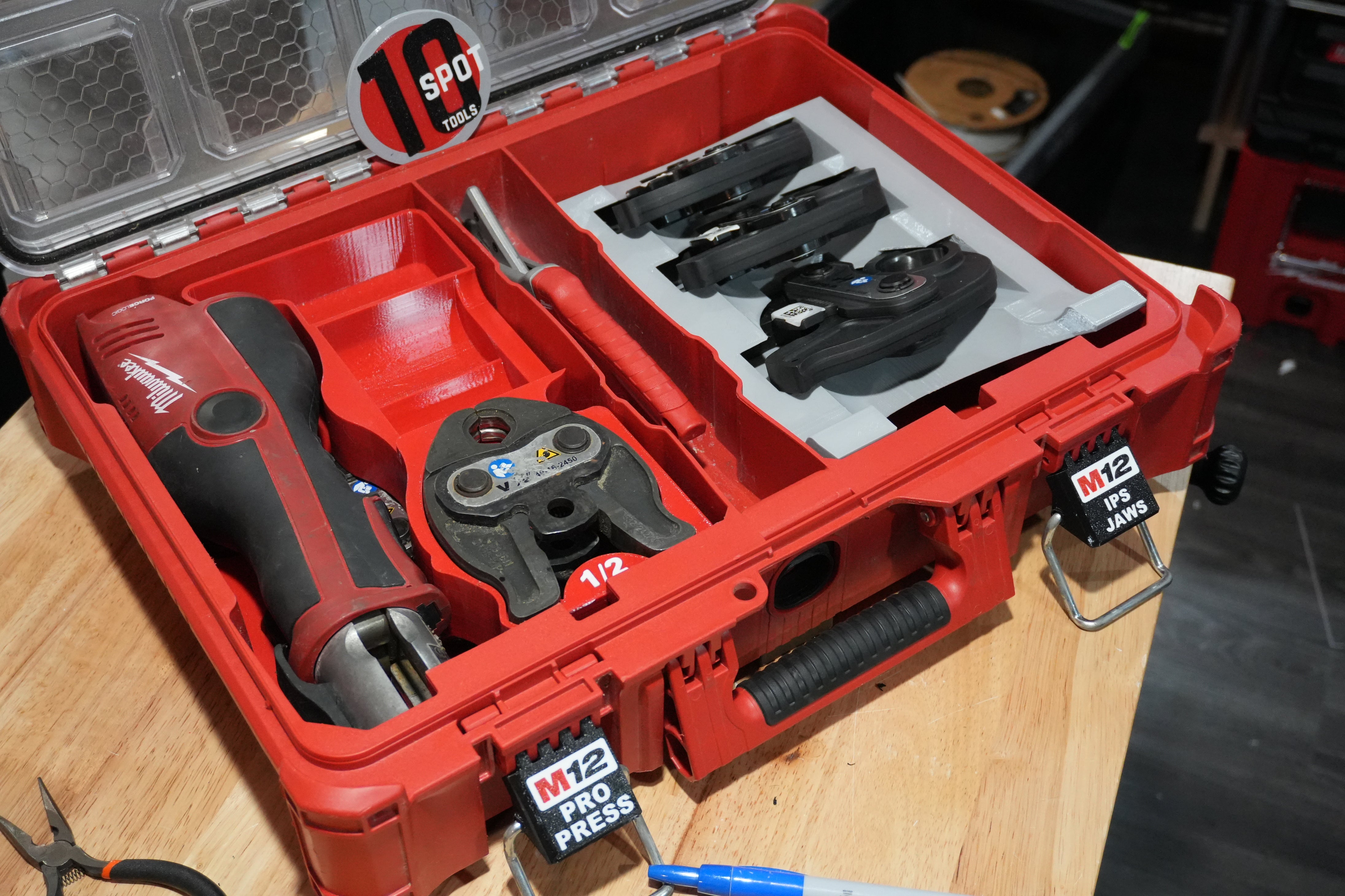Packout Organizer Insert For IPS Jaws for M12 Pro Press (IPS) – 10-Spot ...