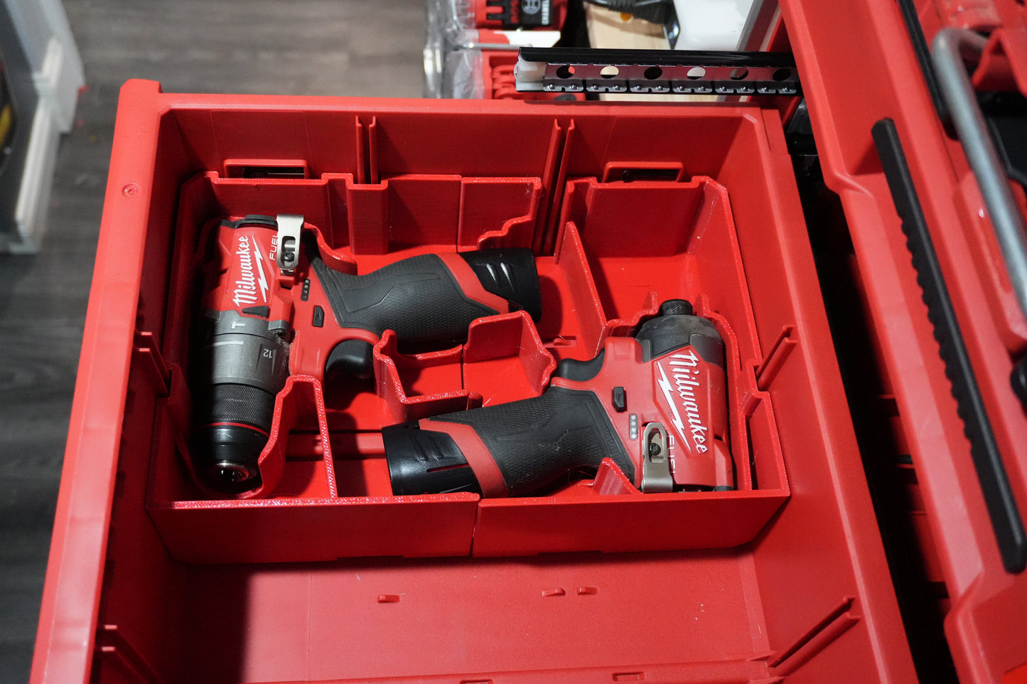 Packout Drawer Insert for M12 2nd Gen Fuel Drill and Impact Driver (MDD-DID D)