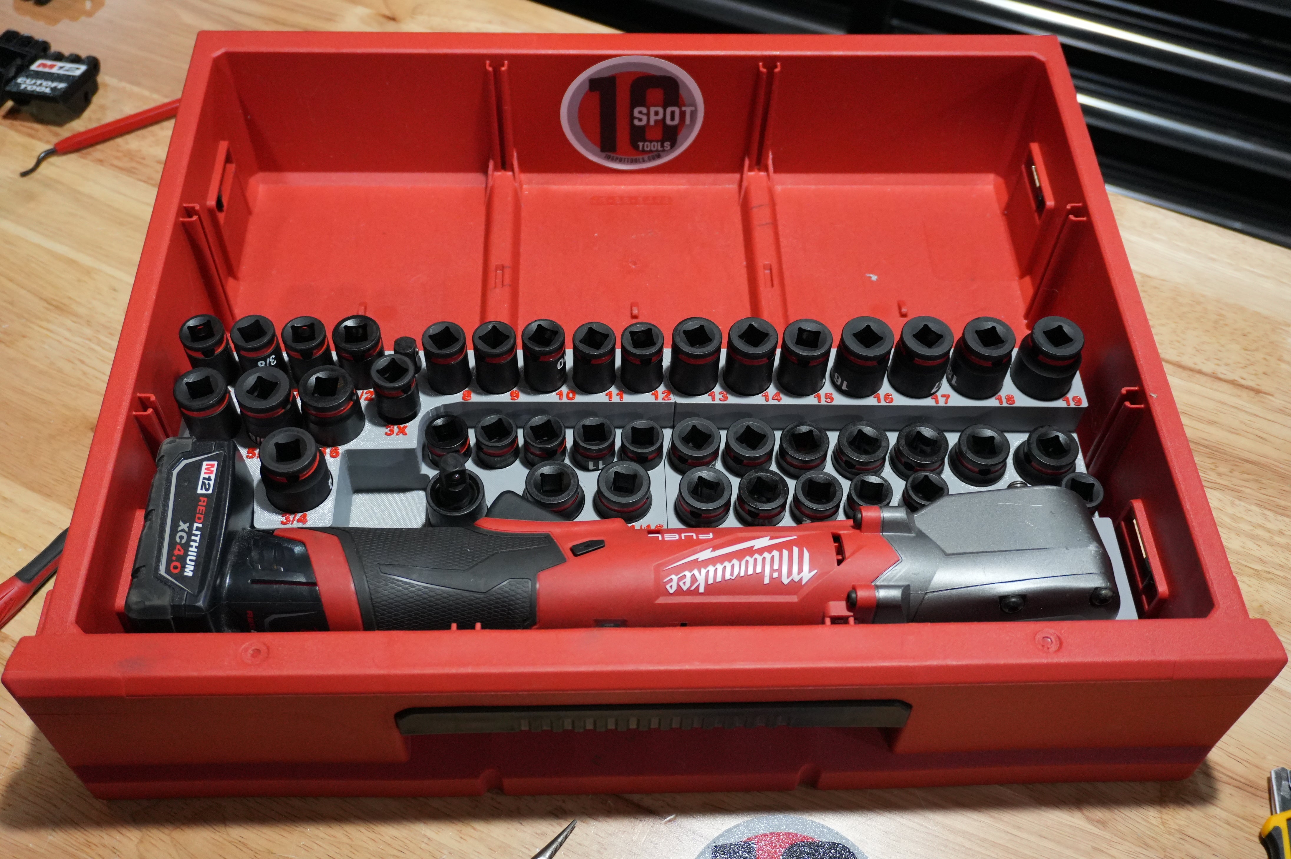 Packout Drawer Insert for M12 FUEL Right Angle Impact Wrench and 43-Pi ...