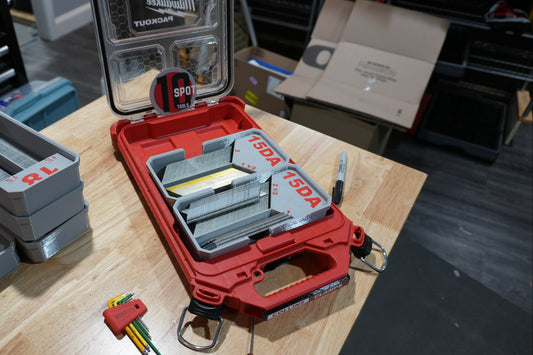 Packout Low Profile 15ga. DA short stick Finish Nail Caddies (LPNC15)