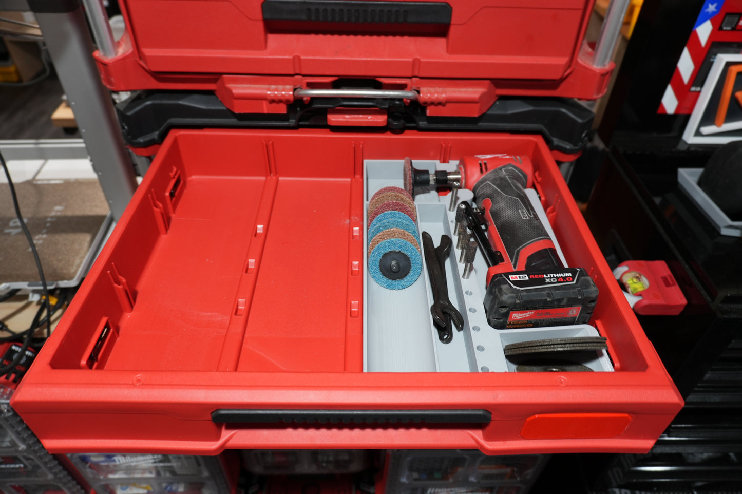 Packout 4-Drawer Insert for M12 Right Angle Die Grinder Gen 1 (M90DG D4)