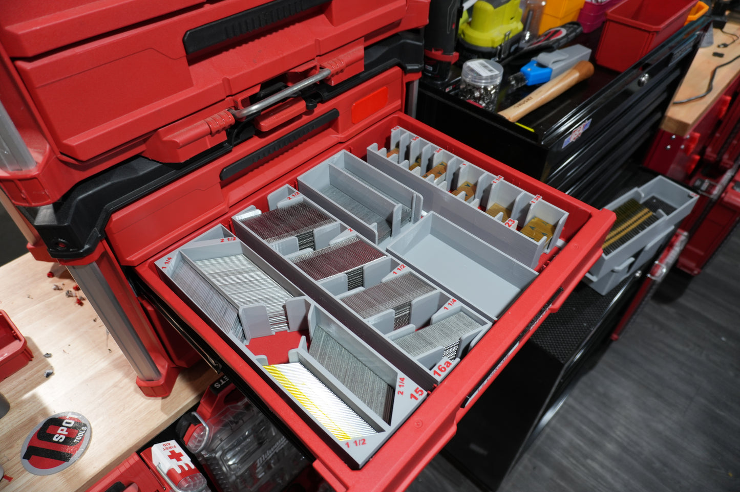 Packout Shallow Drawer 15ga. DA Nail Caddy (PD4NC15)