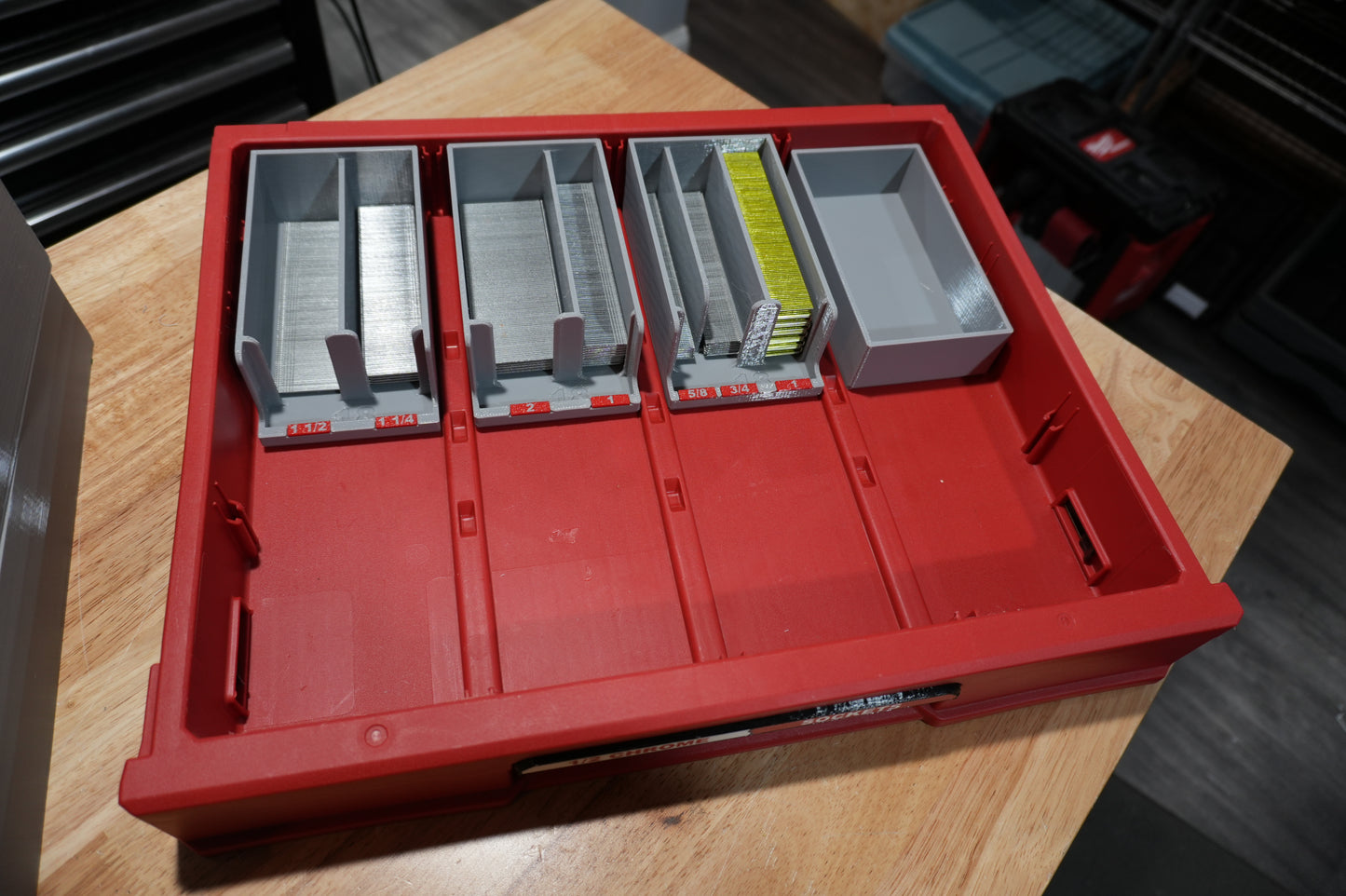 Packout Shallow Drawer 18ga. Brad Nail Caddies (PD4NC18)