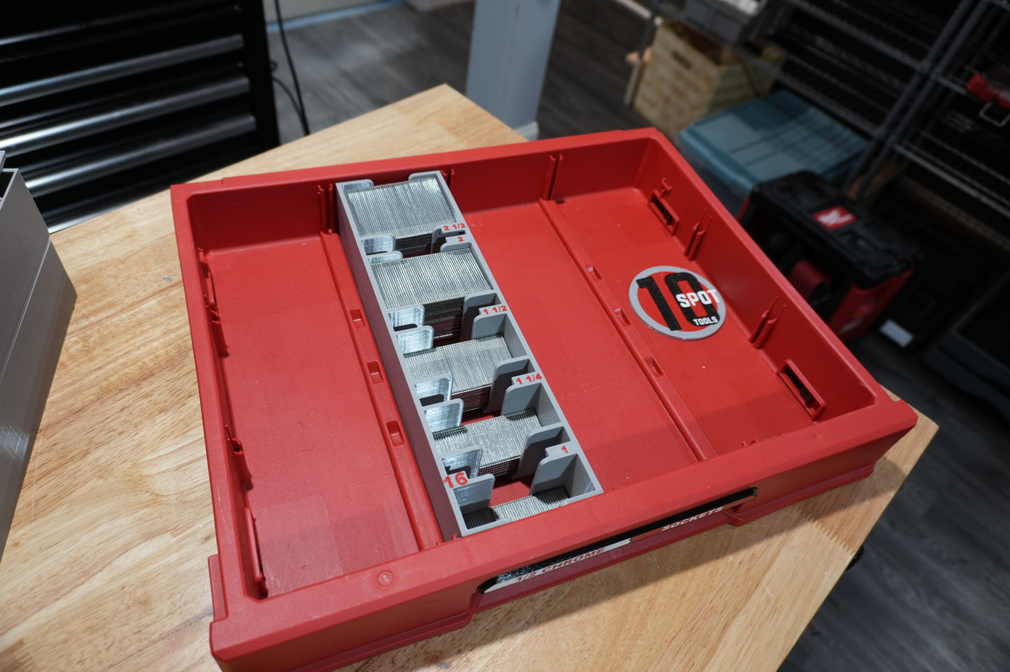 Packout Shallow Drawer 16ga. Straight Finish Nail Caddies (PD4NC16)