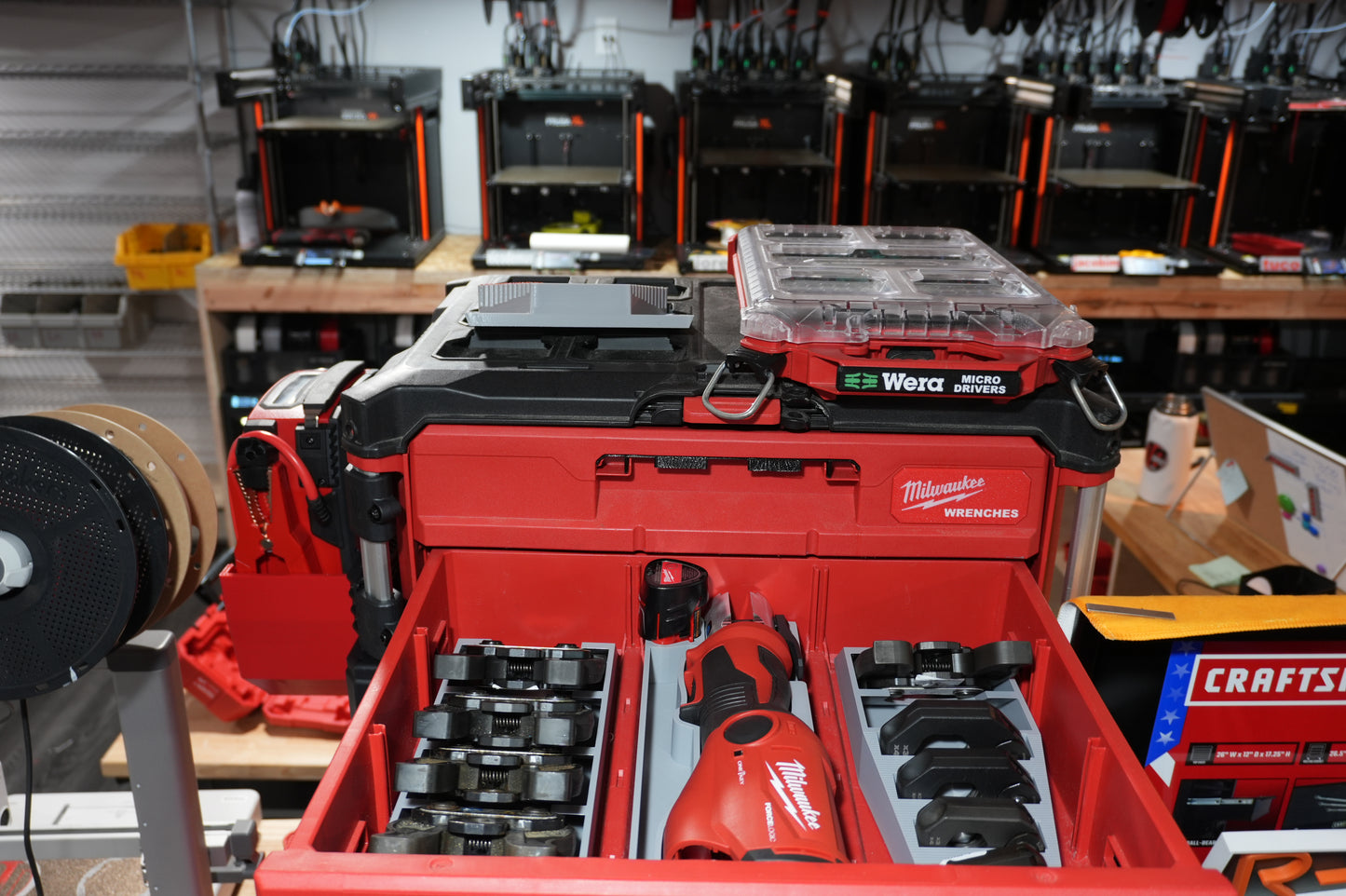 3-Drawer Packout Inserts for ONE KEY M12 Pro Press, Jaws, and Rings (MPO D)