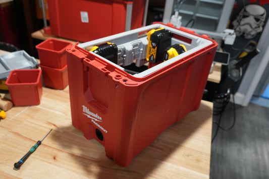 Packout Ammo Can Insert- DeWalt Battery Rack-By Jonah Pope (JPAC-DBR)