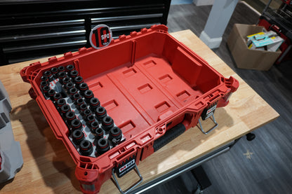 Packout Small Tool Box QuarterMaster Insert for Milwaukee 36-Piece Impact Socket Set (IST36 QM)