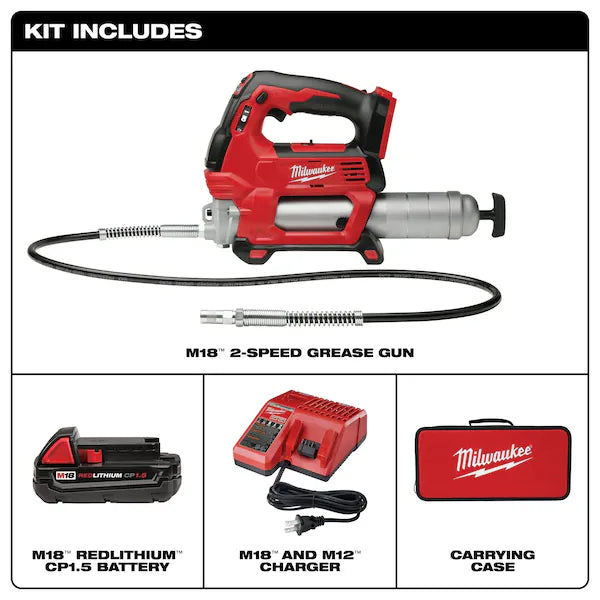 Milwaukee M18 Grease Gun Kit (2646-21CT)