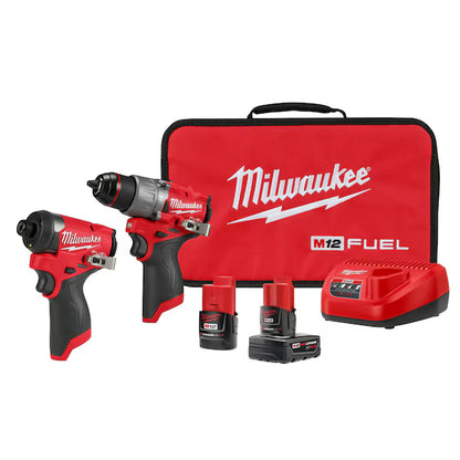 M12 Drill/Impact Driver Combo Kit w/ Large & Small Format Batteries and Charger (2598-22)