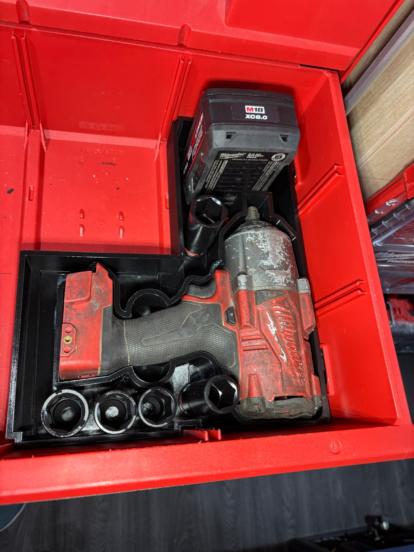 Insert for M18 FUEL 1/2" High Torque Impact Wrench 2767 for 2-Drawer Packout (MHT2767 D)