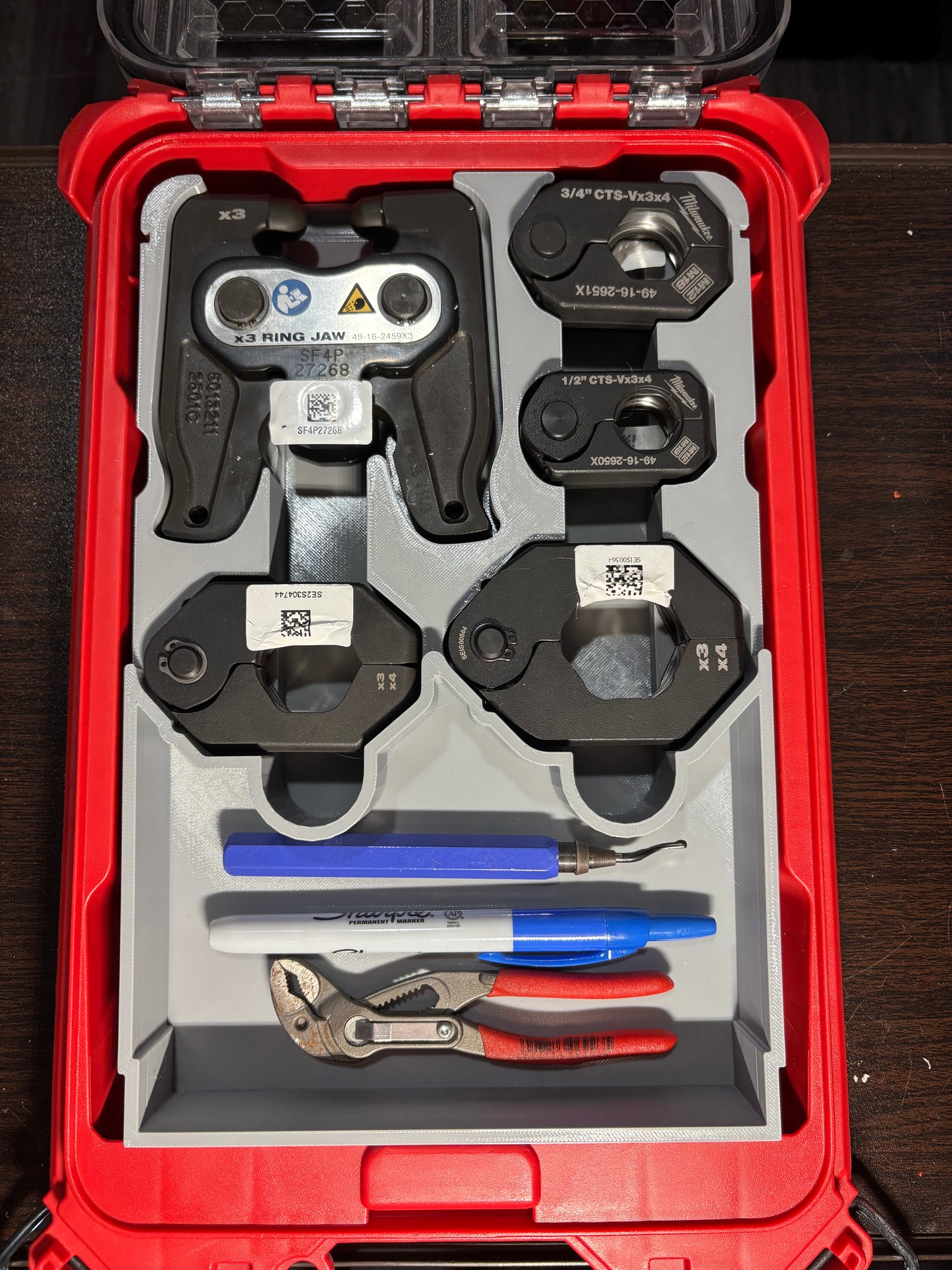 Packout Low Profile Organizer Insert for Milwaukee Pivoting Press Ring Kit (MPRK LP)