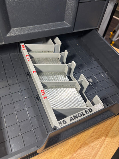 16 ga Angled Finish Nail Caddy for Systainer Drawers (SYS-NC16a)