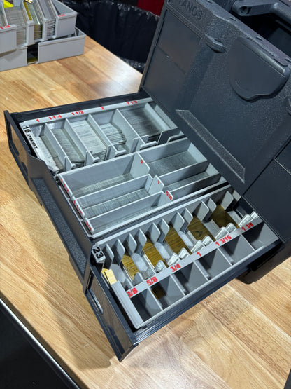16 ga Angled Finish Nail Caddy for Systainer Drawers (SYS-NC16a)