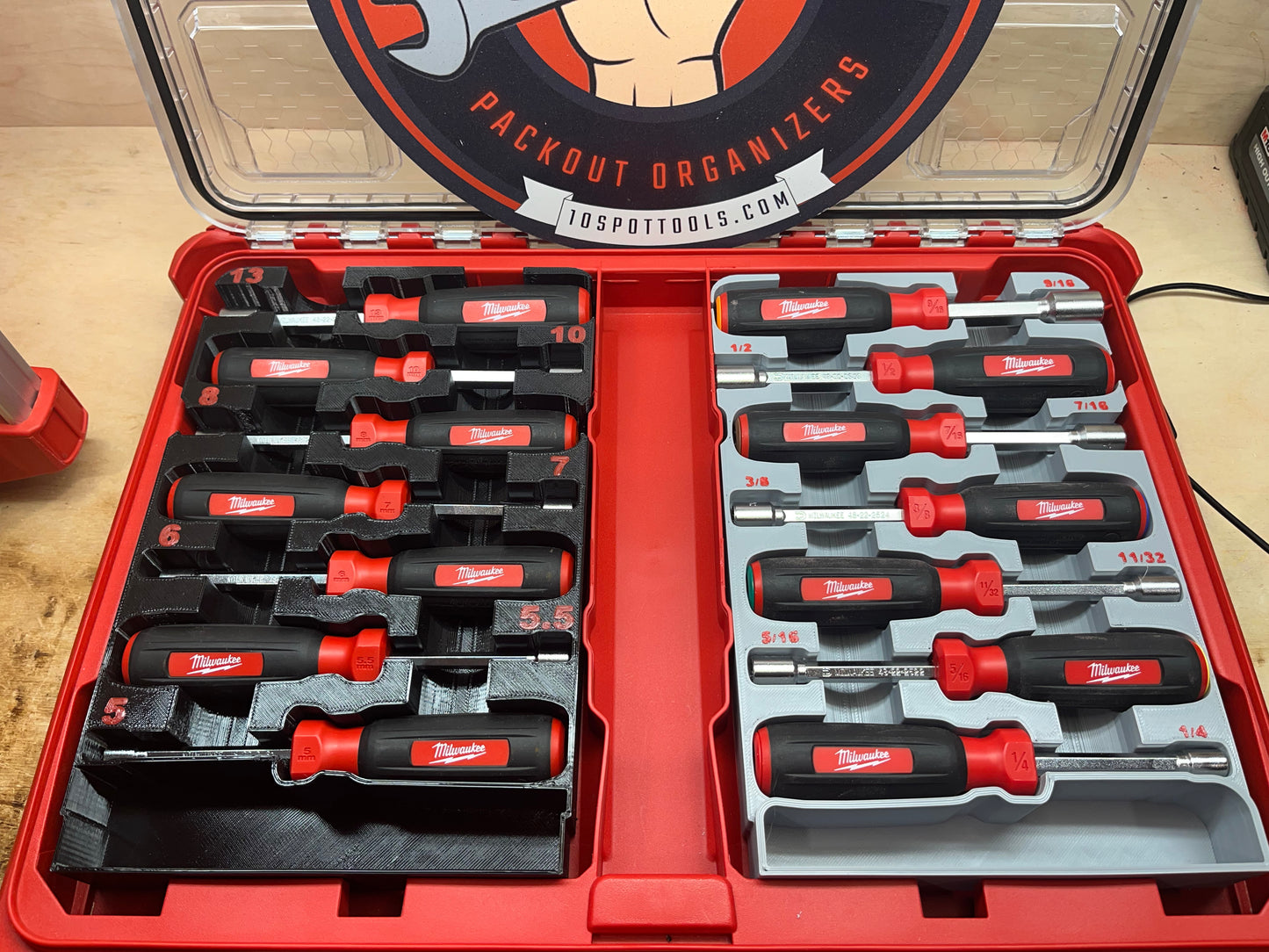 Packout Inserts for Milwaukee Metric Nut Drivers (MNDm)