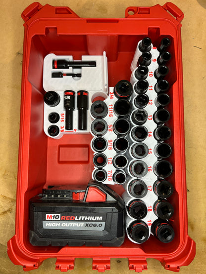 Packout Organizer Insert for Stubby M18 Impact Wrench and 43-Piece Socket Set (SWASH 2854)