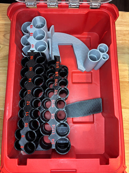 Packout Insert Upgrade Kit For Gen 2 M12 Stubby 3/8" Impact Wrench + 43-piece Impact Socket Set (SWASH2 HS)