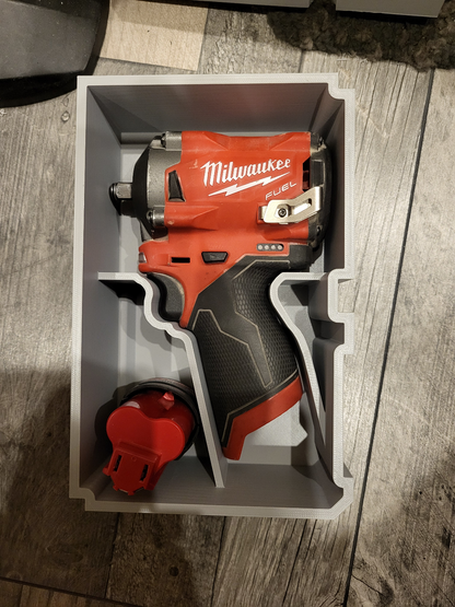 Slimline Packout Drawer Insert for M12 3/8" Impact Wrench (MDD-MIW) - Milwaukee Dave Design