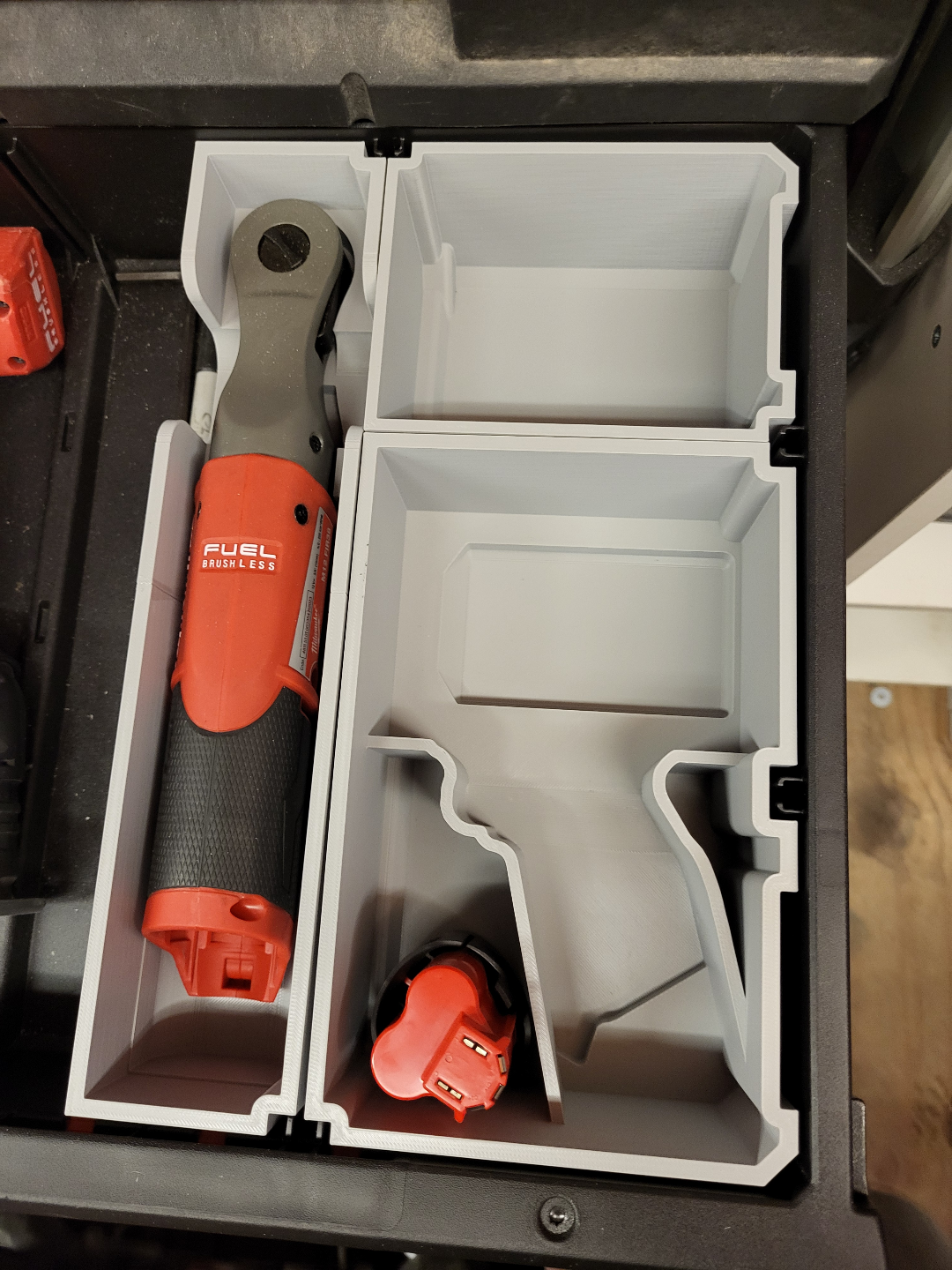 Slimline Packout Drawer Insert for M12 3/8" Impact Wrench (MDD-MIW) - Milwaukee Dave Design