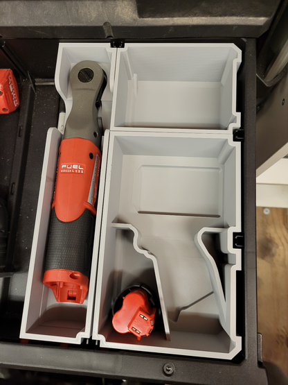 Slimline Packout Drawer Insert for M12 3/8" Impact Wrench (MDD-MIW) - Milwaukee Dave Design