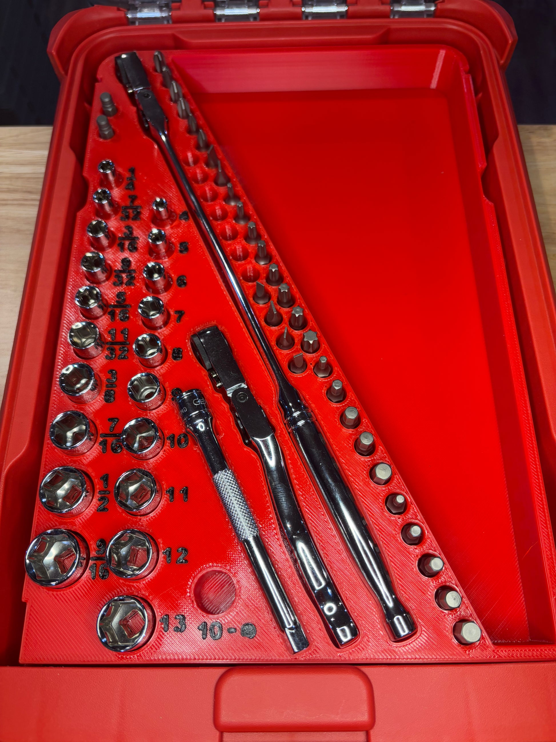 Gear Insert Packout Insert For Gear Wrench 55-Piece 1/4