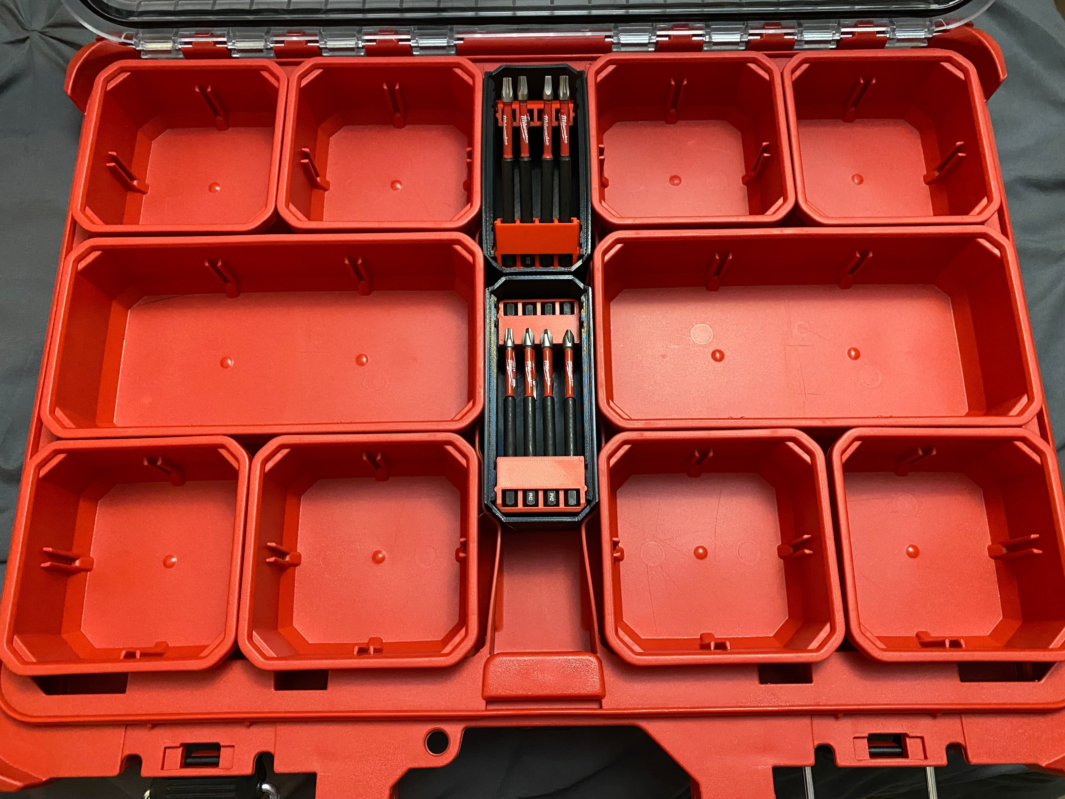 Pack Bit Rig Low Profile Packout Center Bit Bins (Sold as Pair) – 10-Spot Tools