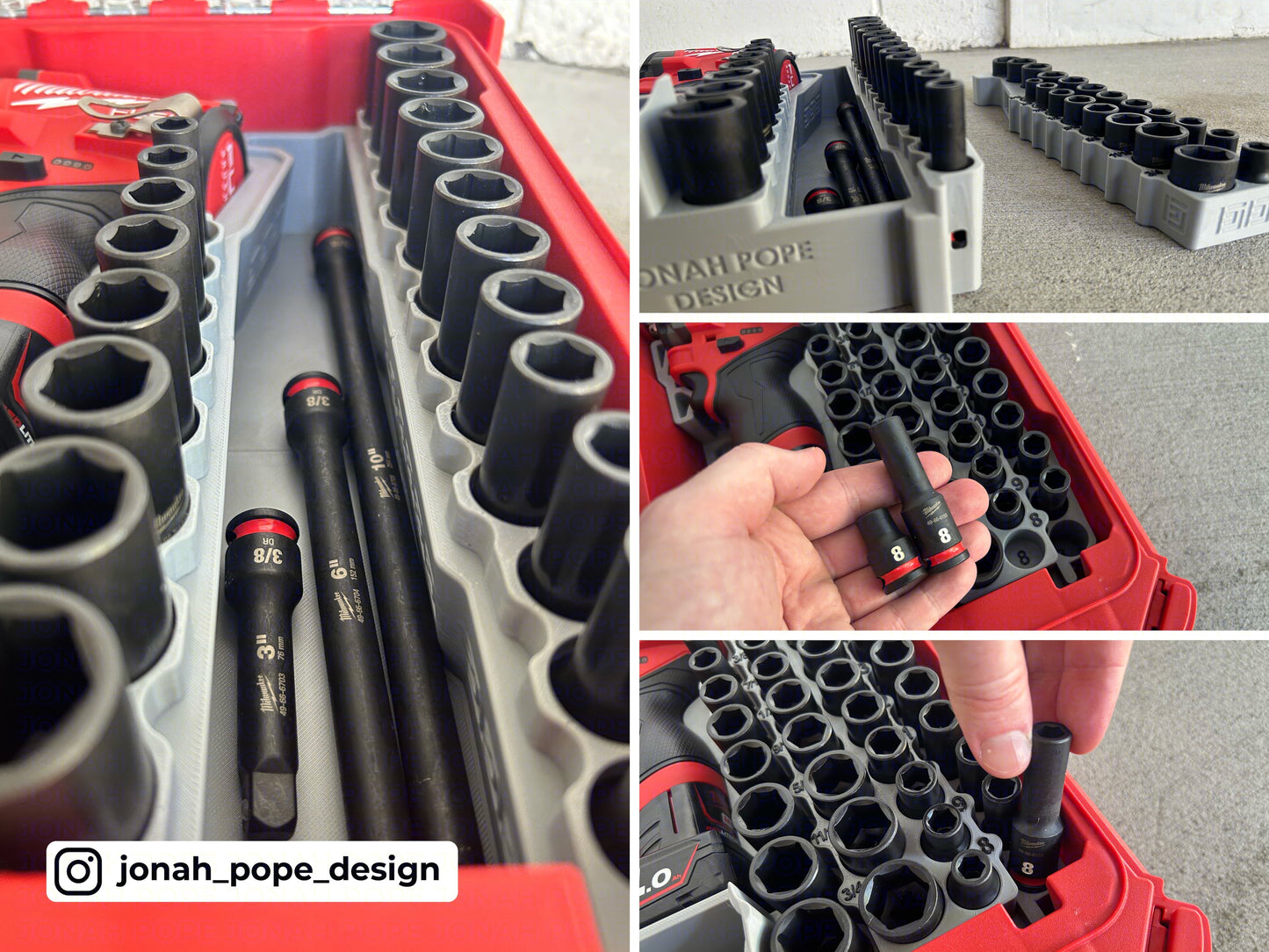 Packout Insert for Gen 2 3/8" M12 Stubby Impact - Jonah Pope Design (JP-SWASH2)