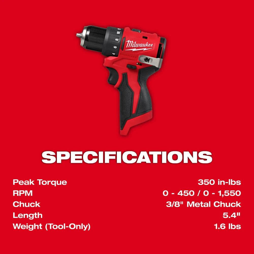 M12 Subcompact Brushless Drill/Driver Kit