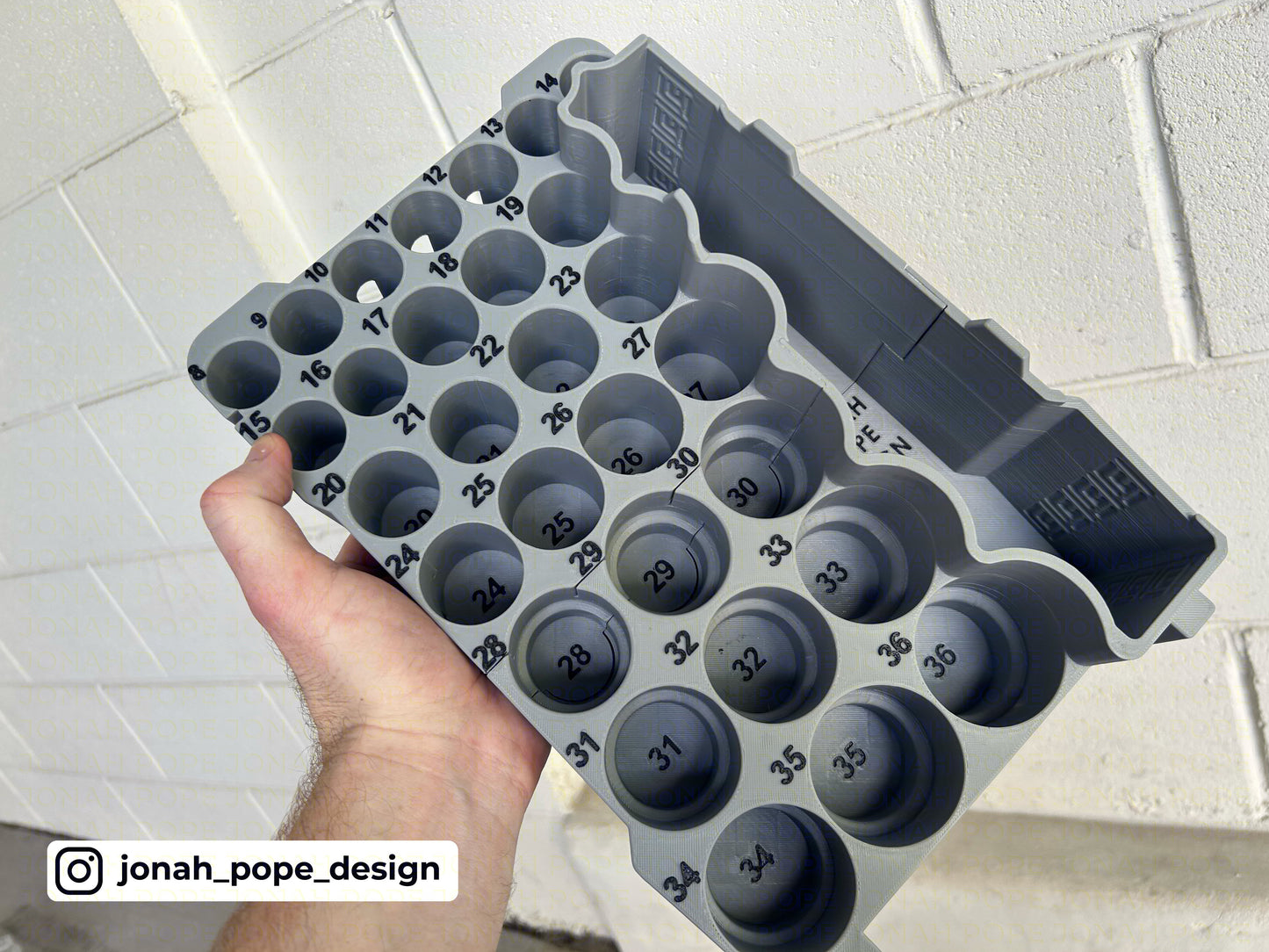 Packout Insert For 1/2" 29-Piece Metric Impact Socket Set - Jonah Pope Design (JP-H29M)