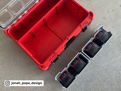 Packout Deep Organizer Insert for Milwaukee M18 Batteries-By Jonah Pope (JPDO-M18BR)