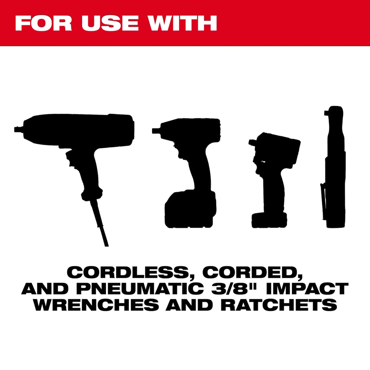Milwaukee 43 PC Shockwave™ 3/8" Drive SAE & METRIC Deep 6 Point Set - (49-66-7009)
