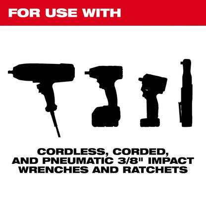 Milwaukee 43 PC Shockwave™ 3/8" Drive SAE & METRIC Deep 6 Point Set - (49-66-7009)
