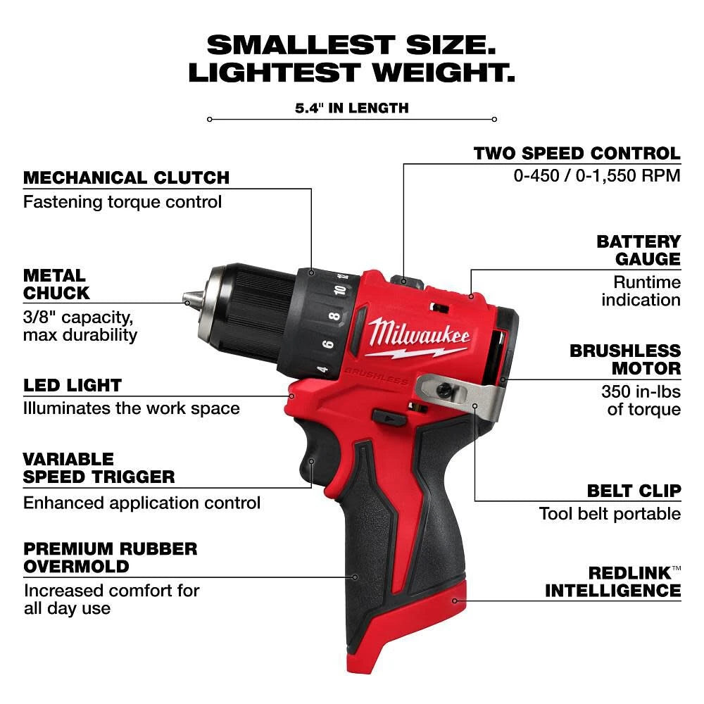 M12 Subcompact Brushless Drill/Driver Kit