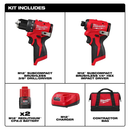 M12 Subcompact Brushless Drill/Driver Kit