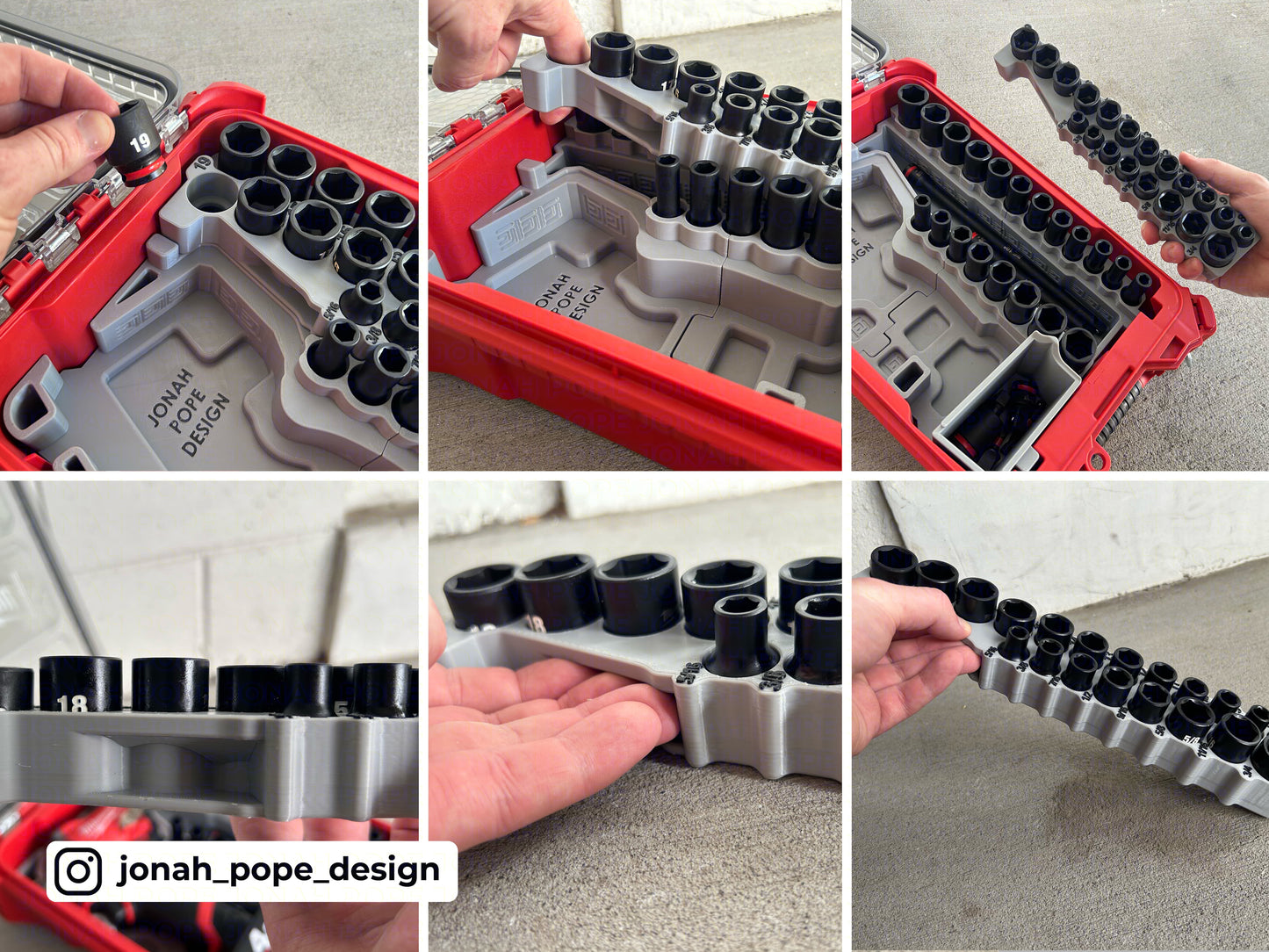 Packout Insert for Gen 2 3/8" M12 Stubby Impact - Jonah Pope Design (JP-SWASH2)