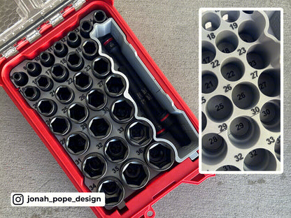Packout Insert For 1/2" 29-Piece Metric Impact Socket Set - Jonah Pope Design (JP-H29M)